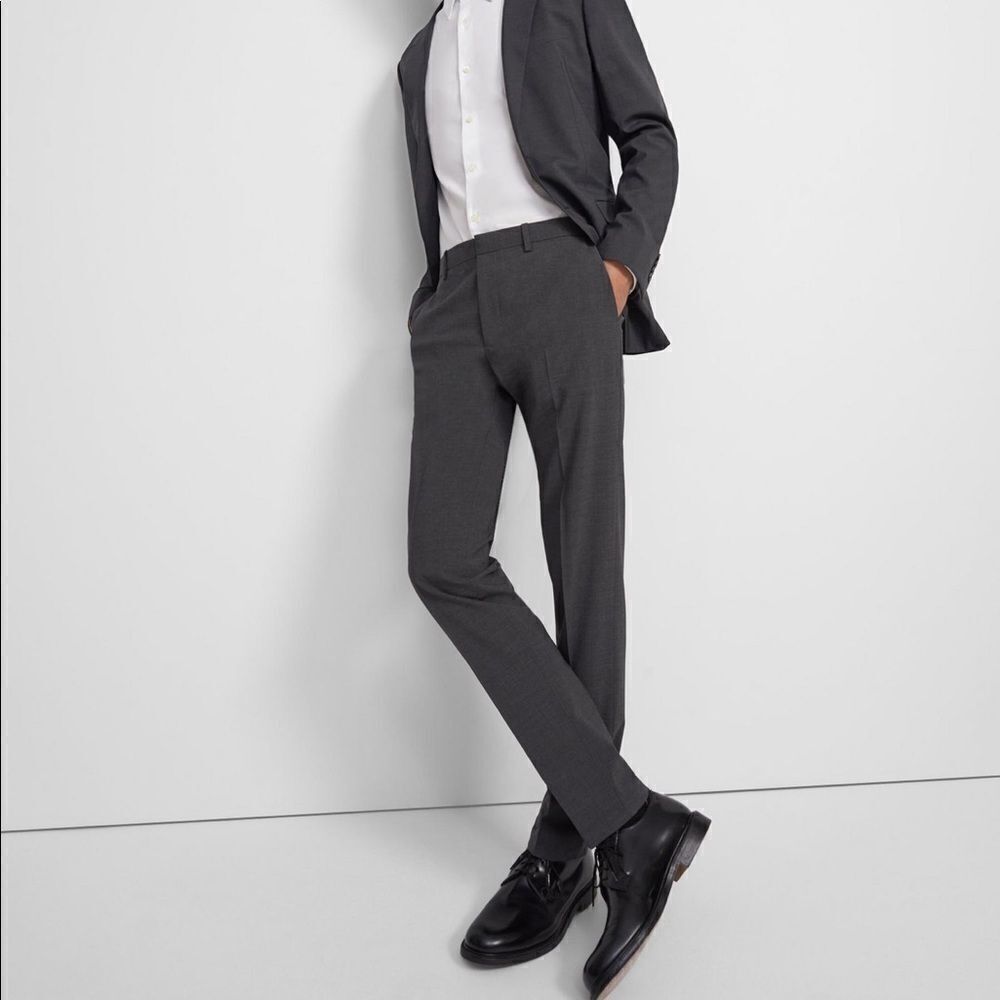 Men's Charcoal Dress Pants - Classic Tailored Fit